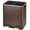 Brown, variant on LAZY BUDDY Dual Garbage Can, Stainless Steel 16 Gallon Step Can W/ Foot Pedal, Double Compartment Garbage Recycling Bin