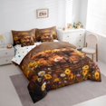thumbnail image 3 of Feelyou Rustic Little Cow Bedding Comforter Set 7 Pieces for Kid, Vibrant Daisy Groovy Floral Full Bedding Set, Cartoon Farmhouse Animal Reversible Fitted Sheet Flat Sheet, Microfiber Bedroom Decor, 3 of 8