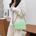 thumbnail image 4 of Moda Mujer Geométrico Relieve Axilas Bolso Cadena Solapa Bolsos (Verde) Tmvgtek Para estrenar, 4 of 9