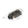 thumbnail image 2 of 10Pcs PCB Mount 2.5mm 6 Pin Socket Stereo Jack Audio Video Connector PJ-242B, 2 of 4