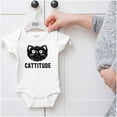 thumbnail image 5 of Cattitude Funny Cat Ladies Pet Lovers Bodysuit Jumper Girls Infant Baby Brisco Brands 12M, 5 of 6