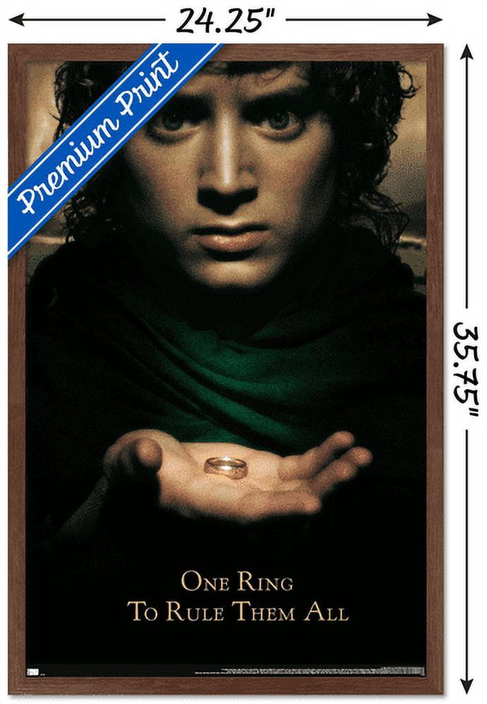 The Lord of the Rings: The Fellowship of the Ring - One Sheet Wall Poster, 22.375" x 34", Framed