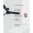 thumbnail image 2 of Bestco Low Profile Ceiling Fan 52" Modern Fan with Remote Control Timer 6 Speeds Black, 2 of 10