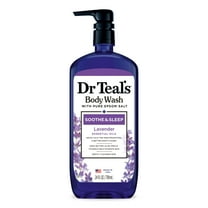 Dr Teal's Body Wash with Pure Epsom Salt, Soothe & Sleep with Lavender, 24 fl oz