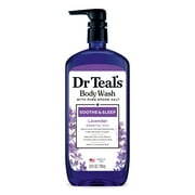Dr Teals Body Wash with Pure Epsom Salt, Soothe & Sleep with Lavender, 24 fl oz