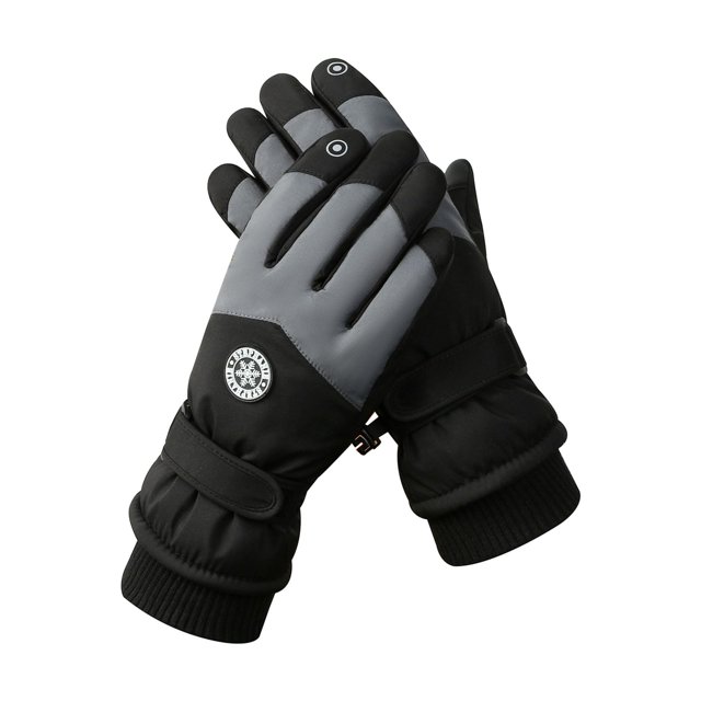 Guantes de esquí de invierno para hombres y mujeres, para exteriores, con pantalla táctil, cálidos, forrados de vellón, gruesos, impermeables y antideslizantes