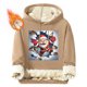 thumbnail image 1 of Sudadera con capucha para hombre, informal, a la moda, con estampado navideño, de manga larga y bolsillo, de poliéster, 1 of 4