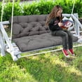 thumbnail image 2 of Swing Cushions Patio Outdoor Furniture Cushions - 2-3 Seater Waterproof Overstuffed Bench Cushion - Bench Cushions for Indoor Furniture, Durable Stain Resistant Bench Seat Cushion (Dark Grey), 2 of 15