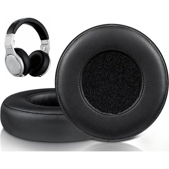 SOULWIT Ear Pads Cushions Replacement for Monster Beats Pro/by Dr Dre Detox Headphones, Ear Pads with Softer Protein Leather, High-Density Noise Isolation Foam - Black