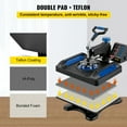 thumbnail image 6 of VEVORbrand Heat Press Machine, 12 x 15 inches, Fast Heating, 360 Swing Away Digital Sublimation T-Shirt Vinyl Transfer Printer with Anti-Scald Surface, for Canvas Bags, Pillows, ETL Listed, Blue, 6 of 9