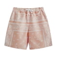 thumbnail image 2 of XAOFW Boy's Shorts Elastic Waist Kids Graphic Printed Playwear Fashionable Casual Shorts Home Lounging Breathable Cozy Bottom, 2 of 4