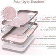 thumbnail image 3 of Liquid Silicone Case for iPhone 13 Mini (5.4''), [Scratch-Resistant, Anti-Fingerprint, Shockproof] Protective Slim Phone Case, 4-Layer Cover with Microfiber Lining, Silky-Soft Touch, Pink, 3 of 14