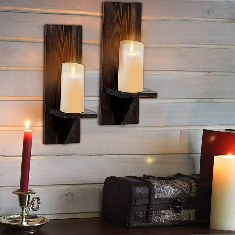 Rustic candle wall sconces deals