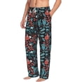 thumbnail image 2 of Daiia Squirrel Owl Autumn Maple Leaves Men's Sleep Pant with Pockets and Drawstring,Pajama Pants-Large, 2 of 9