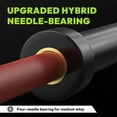 thumbnail image 4 of HANDBODE 45 lb ( 20kg ) Olympic Barbell, 2-inch Weight Bar for Bench Press, 1000 lb High-Capacity, 7-Foot, Standard Powerlifting Strength Training Gym Home Workout Weightlifting ( Red & Black), 4 of 10