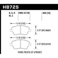 thumbnail image 1 of Plaquettes de Frein avant Hawk Performance HB725W.650 pour Ford Fiesta ST DTC30 2014, 1 of 1