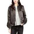 thumbnail image 1 of Chaqueta bomber con volantes Rachel Roy para mujer color negro Talla mediana, 1 of 1