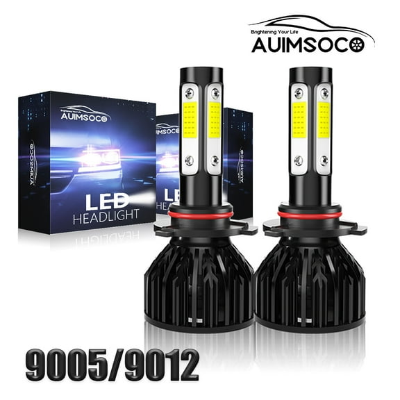 AUIMSOCO CANBUS 9005 LED Headlight Super Bright Bulbs Kit White 8000LM High/Low Beam HB3 50000 Hours Lifespan No Hyper Flash