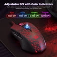 thumbnail image 6 of 4-in-1 Gaming Keyboard & Mouse Combo & Headset,  Wired Gaming Keyboard and Mouse Headset Set，104 Keys,Rainbow LED Backlit Keyboard 3200DPI Mouse，compatible with PC/Windows/PS5/PS4 ，Black, 6 of 18