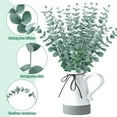 thumbnail image 2 of 30 PCS Artificial Eucalyptus Leaves Stems Faux Greenery Decor Fake Plant Branches Real Touch for Floral Arrangement Vase Wedding Bouquets Centerpiece, 2 of 7