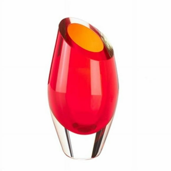 Home Decor Red Cut Glass Vase
