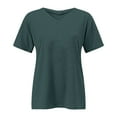 thumbnail image 5 of Green Women's Short Sleeve T-shirt, Plus Size V Neck T Shirts Women Short Sleeve Tops Casual Summer Tshirts Loose Fit Tee,Women's Short sleeve T-shirt 3XL, 5 of 5