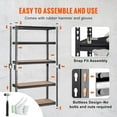 thumbnail image 5 of 5-Tier Adjustable Storage Shelves, Garage Shelving Units, Heavy Duty Metal Shelves Boltless Assembly, Storage for Closet Pantry Shelf, Sturdy Steel Frame Loads 2000 Lb, 30"Lx12"Wx60"H, 5 of 8