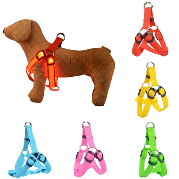 Walbest LED Light Up Dog Vest Harness Rechargeable, Soft Padded