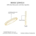thumbnail image 5 of Rosec Jewels Pinpoint Set 1/4 CT Moissanite Ring for Women, Moissanite Semi Eternity Band Ring, Half Eternity Gold Band, Fine Jewelry Ring, 18K Yellow Gold, US 9.50, 5 of 8