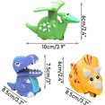 thumbnail image 5 of Paquete de 4 juguetes de dinosaurio Press And Go, coches de dinosaurio, juguetes de cuerda para niños, niñas, niños pequeños, cestas de Pascua, regalos, rellenos de huevos de Pascu, 5 of 5