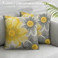 thumbnail image 3 of Qinduosi Spring Summer Pillow Covers of , Yellow Grey Decor Pillows Sunflower Throw Pillow Covers Indoor Outdoor for Couch Sofa Cushion Bed Outdoor Spring Summer Decorations for Home White, 3 of 5