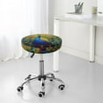 thumbnail image 7 of Susaid Peacocks Print Elastic Bar Stool Cover Personalized Washable Stool Cover for Barbershop Home Bar Kitchen-12 inch, 7 of 7