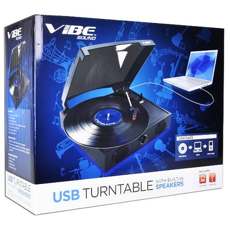 VIBE Sound VS-2002-SPK USB Turntable/Vinyl Archiver Record Player