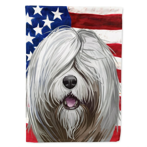 Carolines Treasures CK6716CHF South Russian Ovcharka Dog American Canvas House Size outdoor-flags, Multicolor