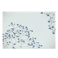 thumbnail image 1 of Vintage Blue Cutting Board, Illustration of Branched Blue Anemone Blanda Flowers and Tiny Leaves, Decorative Tempered Glass Cutting and Serving Board, Large Size, Blue Black and White, by Ambesonne, 1 of 1