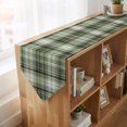 thumbnail image 4 of Sage Green Buffalo Plaid Table Runner Linen Burlap Table Runner 72 Inches Long Farmhouse Modern Striped Dresser Scarves for Kitchen Island Coffee Dining Room Party Wedding Holiday Decor 14"x72", 4 of 8