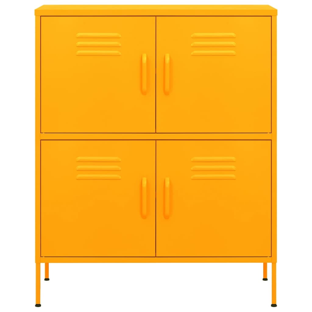 vidaXL Storage Cabinet Mustard Yellow 31.5"x13.8"x40" Steel, 336137