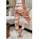 thumbnail image 1 of ABPHQTO Pantalón deportivo de mujer de punto con estampado de camuflaje naranja, 1 of 5