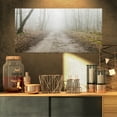 thumbnail image 1 of Straight Forest Road in Fall - Landscape Photo Canvas Art Print, 1 of 3
