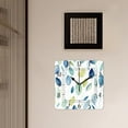 thumbnail image 3 of 14 Inch Wall Clock Battery Operated Square Clock Decorative for Office, Kitchen, Outdoor, Living Room，Green Branch and Leaves Design, 3 of 4