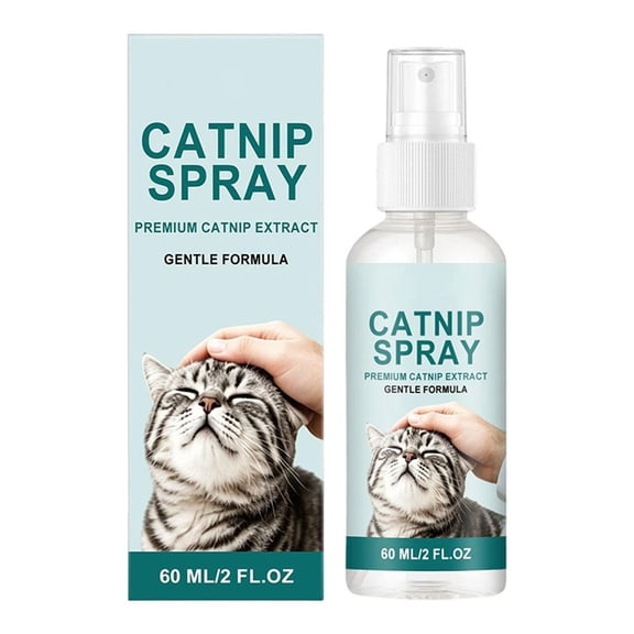 60 Ml Catnip Spray Bottle for Calming Anxiety and Encouraging Playtime on Scratching Posts and Cat Toys