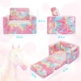 thumbnail image 2 of Sofá convertible SLIGUY para niños, rosa que brilla en la oscuridad, 2 of 6