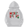 thumbnail image 4 of BaoFuBaoMei Hoodies for Boys Girls Christmas Merry Christmas Long Cuffed Sleeve Sweatshirt Tops with Pockets Loose Hooded Fall Clothes for Christmas Dinner Vacation Holiday, 4 of 8