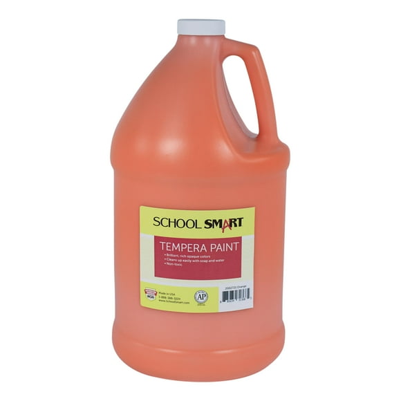 Botella Paint School Smart Tempera Orange de 1 galón