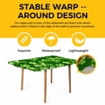 thumbnail image 4 of St. Patrick's Day Table Cloths for 4 Foot Rectangle Tables, Spring Shamrock Leaves Polka Dots Dark Green Patio Waterproof Elastic Fitted Tablecloths, Washable Rectangular Table Cover for Camping, 4 of 8