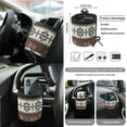 thumbnail image 5 of Renewold American Tribal Southwest Brown 15 PCS Car Seat Covers Set for Men Women, with Steering Wheel Cover Seat Belt Pads Trash Bin Sunglass Pocket Rear View Mirror Protector Coasters Key Chain, 5 of 7