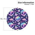 thumbnail image 2 of Fuzoiu crystal Skull mushroom Print Leather Coasters Set,Drink Coasters Set of 4,for Tabletop Protection, Durable PVC Coasters,Home Décor and Housewarming Gift-Round Shape, 2 of 6