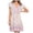 Pink, variant on Bigersell Evening Dresses for Women Elegant Women's Casual V-Neck Button Print Ruffle Sleeve Waist Short Sleeve Dress Valentine's Day Dresses Women's Plus Cocktail Dresses, Style 28384, Pink XL