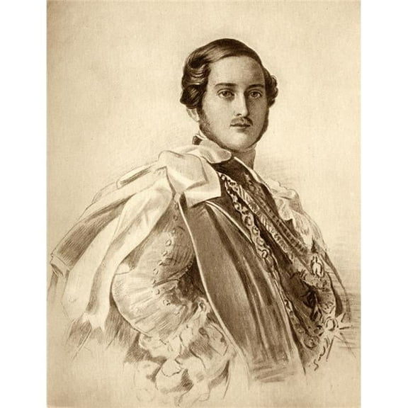 Prince Albert, Prince Consort 1819-1861 From A Portrait by Dalton After F. Winterhalter From The Book -The Girlhood of Queen Victoria 1832-1840 Vol II Published 1912 Poster Print, 12 x 16