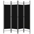 thumbnail image 2 of vidaXL 4-Panel Black Freestanding Folding Room Divider 63"x70.9", 2 of 97